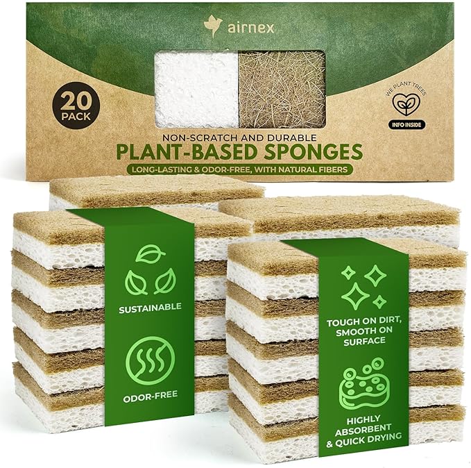 Natural Kitchen Sponges Pack of 20 by Airnex