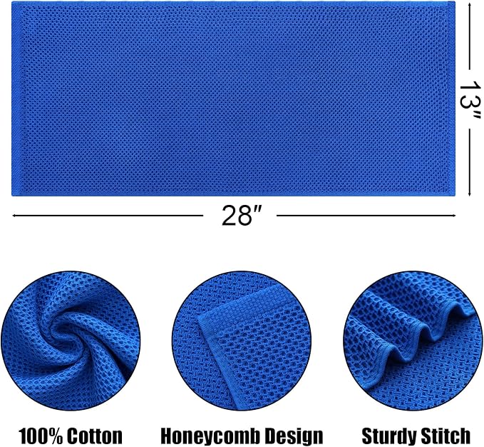 Kitinjoy 100% Cotton Waffle Weave Kitchen Hand Towels - Image 2