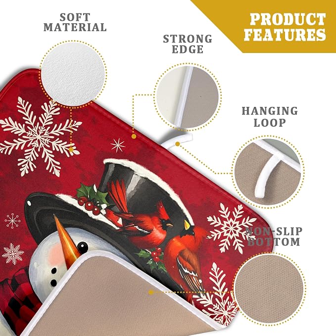 Christmas Snowman Dish Drying Mat - Image 4