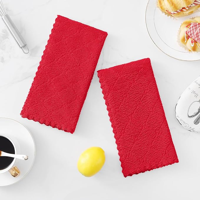 Homaxy 12 Pack Dish Towels for Kitchen, Super Soft and Absorbent Coral Velvet - Image 7