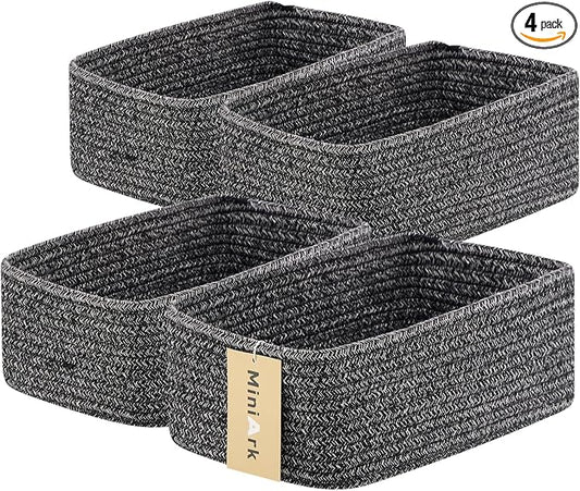 MiniArk Small Storage Baskets for Organizing | Closet Organizer Bins | Shelf by MiniArkStorageBasketsHome