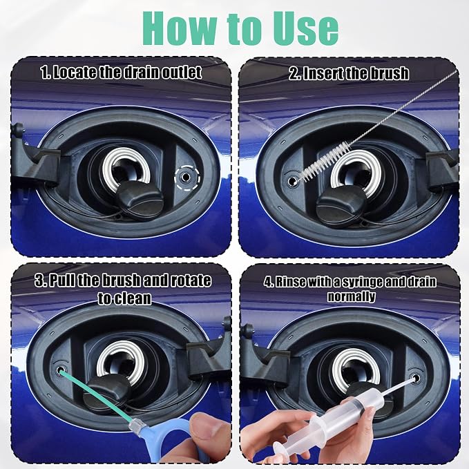 6pcs Car Auto Sunroof Drain Cleaning Tool Kit, Round Handle 5m/196.85in Long - Image 5