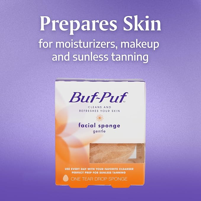 Buf-Puf Gentle Facial Sponge, Dermatologist Developed, Removes Deep Down Dirt & - Image 8