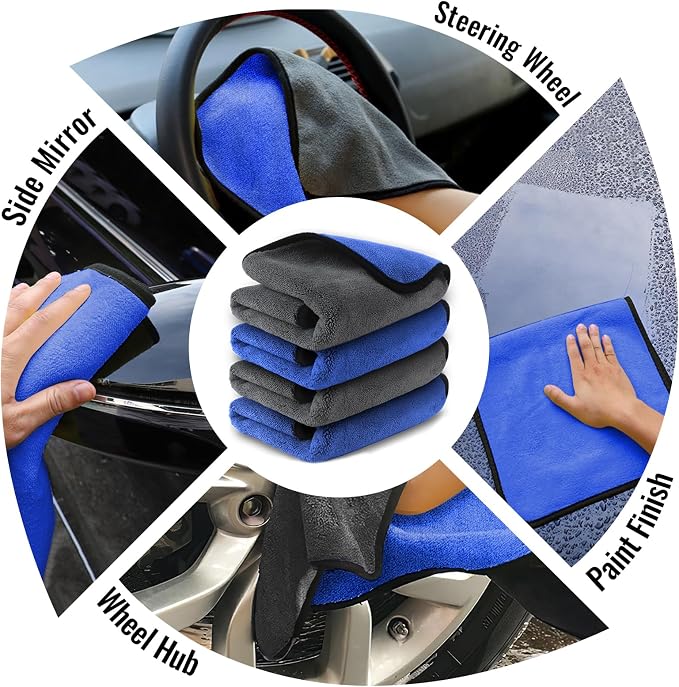 Airlab Microfiber Towels for Cars Wash Drying Thick Plush Cleaning Cloth Auto - Image 6