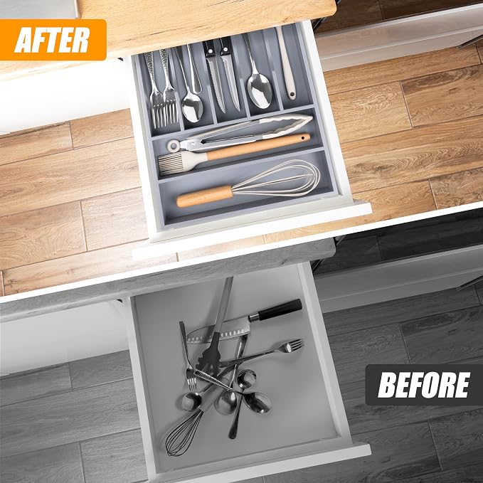 Kitchen Silverware Drawer Organizer and Storage Organizador Small De Cucharas y - Image 2