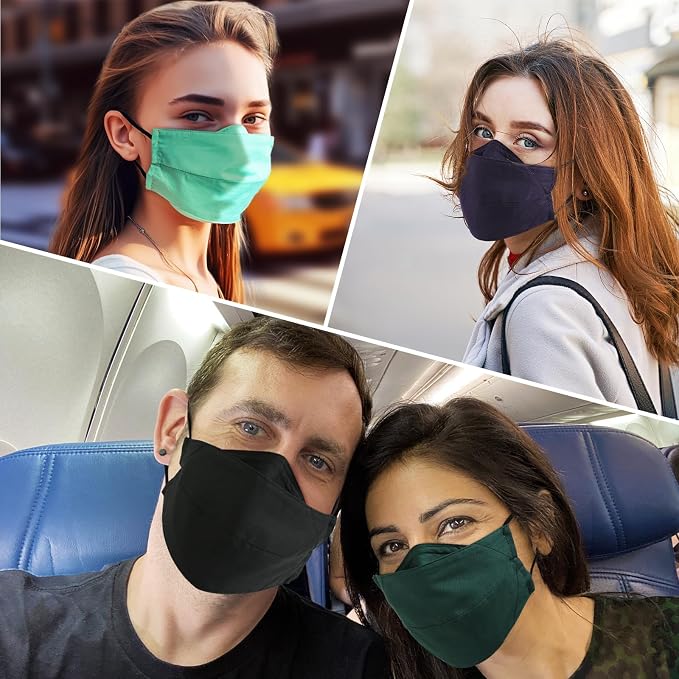 BASE CAMP Reusable Cloth Dust Face Masks 100% Cotton Washable Adjustable - Image 6