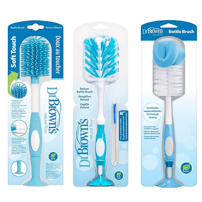 Dr. Brown's Reusable Sponge Baby Bottle Cleaning Brush + Soft Touch and Deluxe by DrBrowns