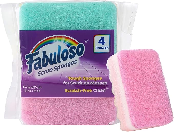 Fabuloso Scratch-Free Kitchen Dish Sponges, Rainbow Cellulose Scrubber Sponge by Colgate-PalmoliveCommercial
