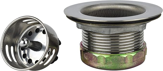 Plumb Pak 878PC Keeney Stainless Steel Junior Duo Bar Sink Strainer by Plumb+Pak