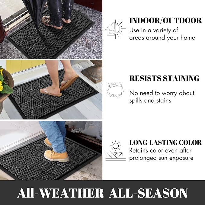 Yimobra Outdoor Mats for Front Door 29.5x17, All-Weather Waterproof Non-Slip - Image 4