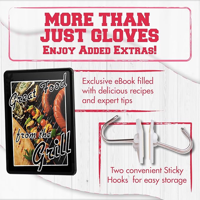 KITCHEN PERFECTION S Silicone Smoker Oven Gloves - Image 3