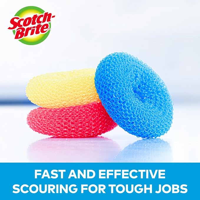Scotch-Brite Non-Scratch Plastic Scrubbing Pads, Cleans Dishes Without - Image 2