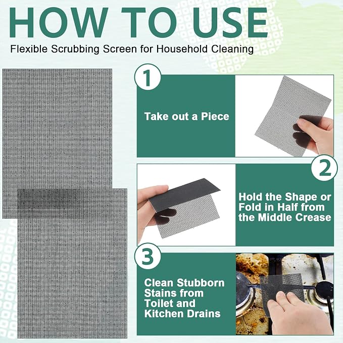 Skyley 24 Pack Flexible Scrubbing Screen Cleaning Mesh - Image 5