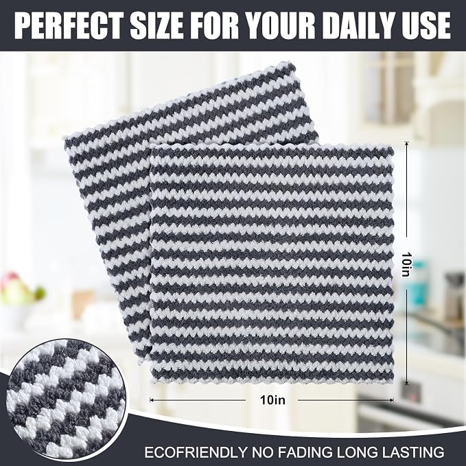 Homaxy 12 Pack Kitchen Dish Cloths, Ultra Soft and Absorbent Dish Towels - Image 5
