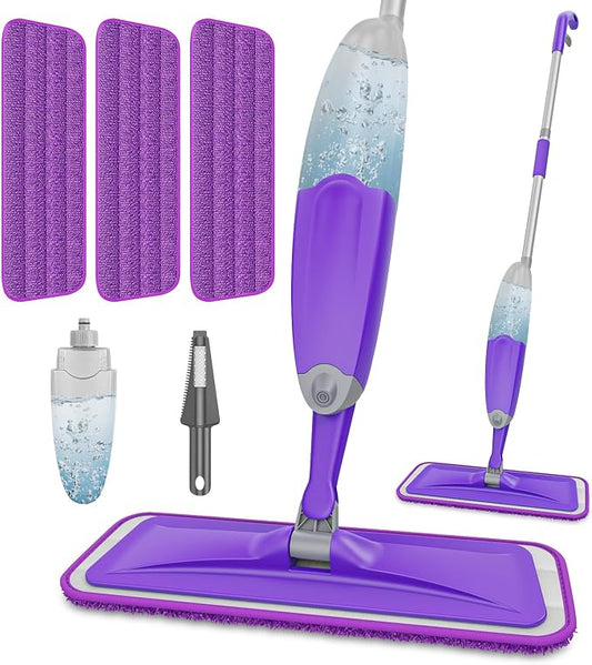 HOMTOYOU Spray Mops for Floor Cleaning: Wet Mop for Hardwood Tile Wood Laminate by HOMTOYOU