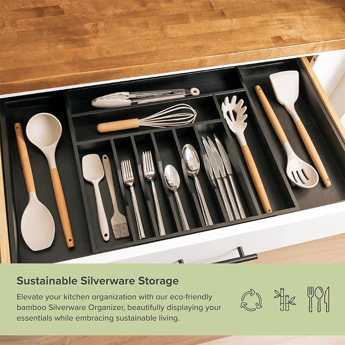 KitchenEdge Premium Silverware, Flatware and Utensil Organizer - Image 5