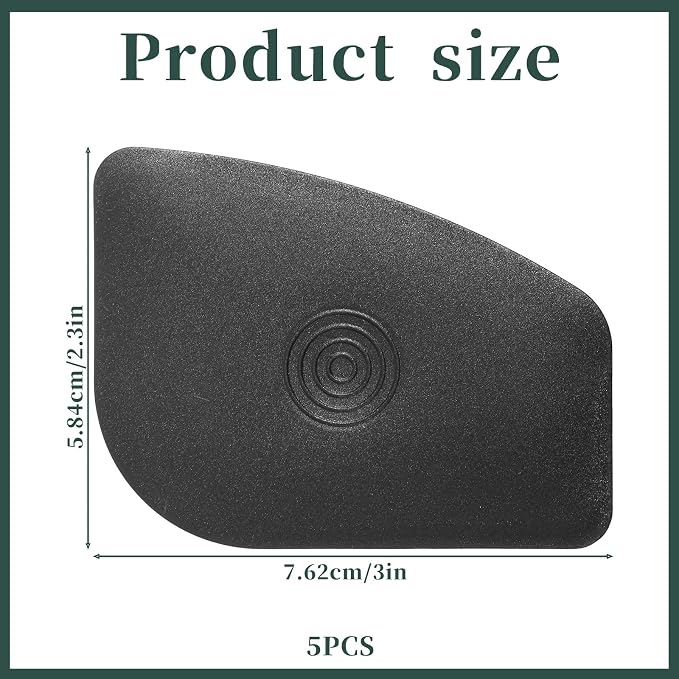 Pan Scraper Tool 5 Pack Plastic Pot Scraper Dish Scrapers - Image 2