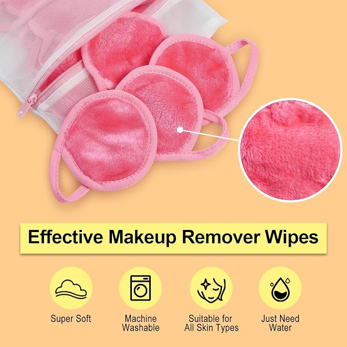 Nugilla 18 Packs Reusable Makeup Remover Pads - Image 5