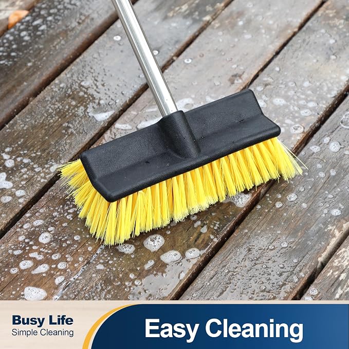 Yocada Deck Brush with 4-Section Extendable Handle Floor Scrub Brush Soft - Image 6