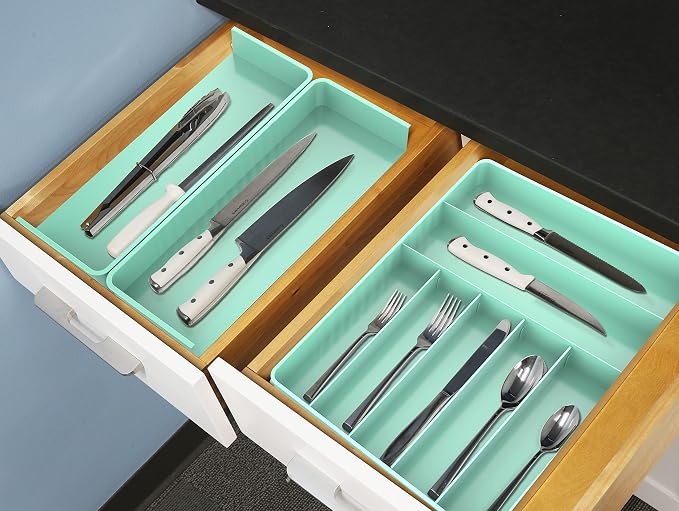 Simple Houseware Expandable Kitchen Drawer Flatware Organizer - Image 7