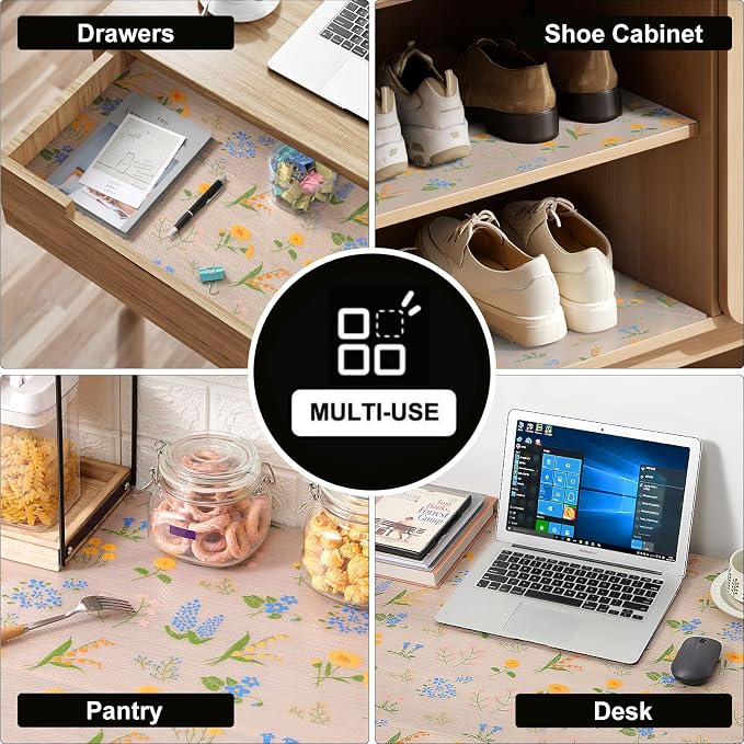 INNOLITES INNOLITES Non-Slip Shelf Liner – Cabinet & Drawer Liner Non-Adhesive - Image 8
