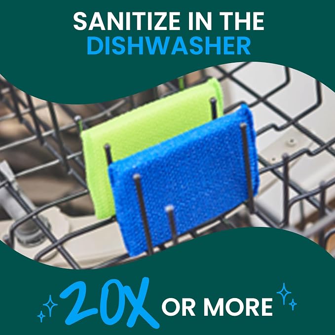 Scotch-Brite Blooms Dobie Scrubbing Pad, Non-Scratch Kitchen Sponge - Image 7
