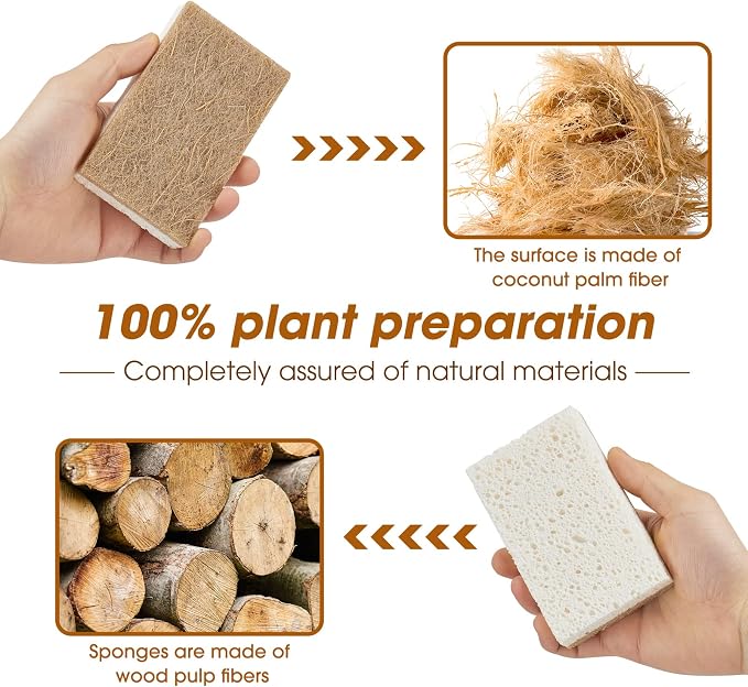 10 Pack Nature Dish Sponge - Image 2