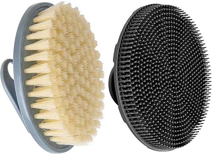 INNERNEED Food-Grade Soft Silicone Body Scrubber Shower Brush Handheld by INNERNEED