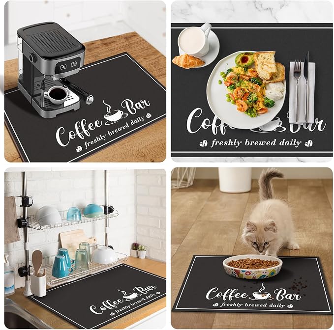 Absorbent Coffee Mat, Fashion Dish Drying Mat - Image 5