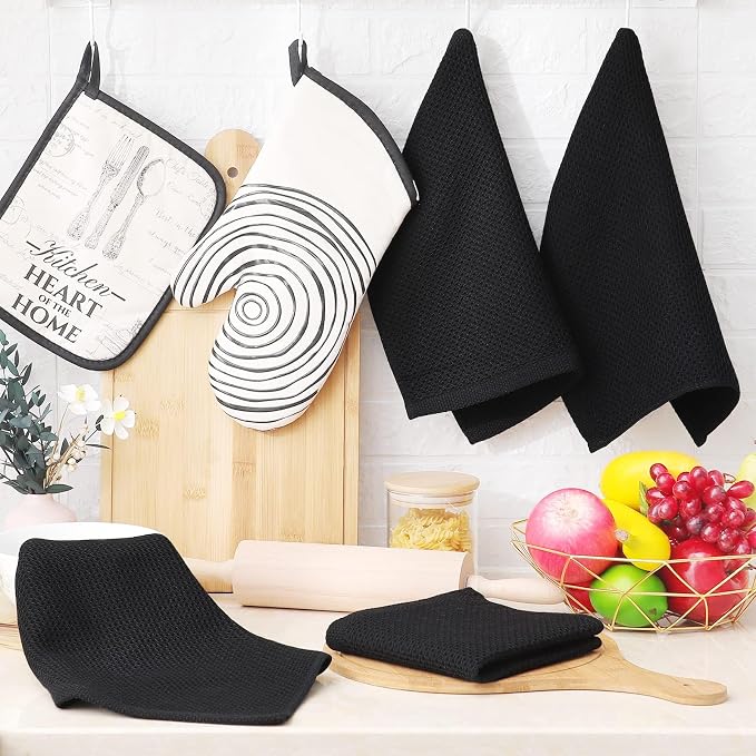 Homaxy 100% Cotton Waffle Weave Kitchen Dish Cloths, Quick Drying Dish Rags - Image 6