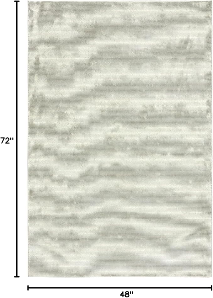 SAFAVIEH Revive Collection Area Rug - 4' x 6', Sage, Transitional Design, Stain Resistant, Ideal for High Traffic Areas in Living Room, Bedroom & Dining Room (REV102W-4)