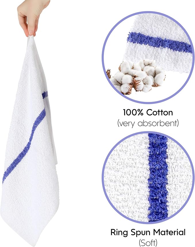 Nabob Wipers Kitchen Bar Mop Terry Towels 12 Pack - Image 3