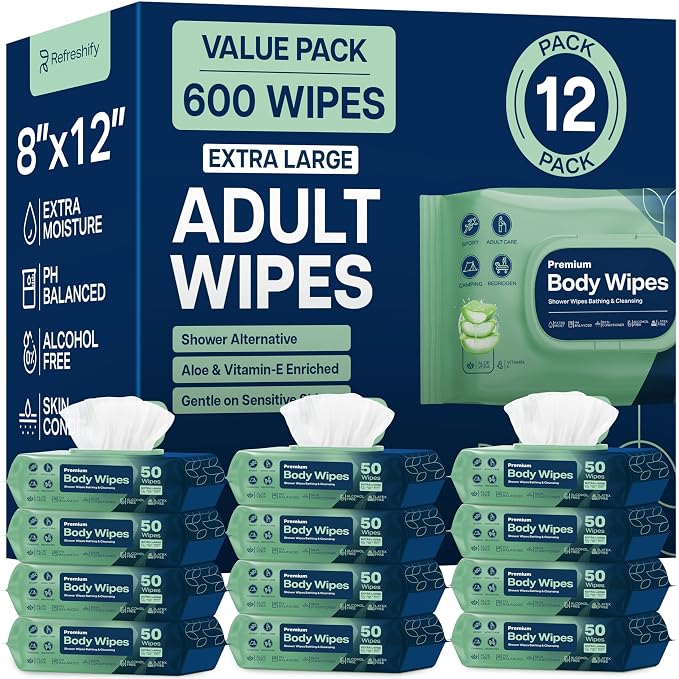 Adult Wipes Extra Large by AllSettHealth