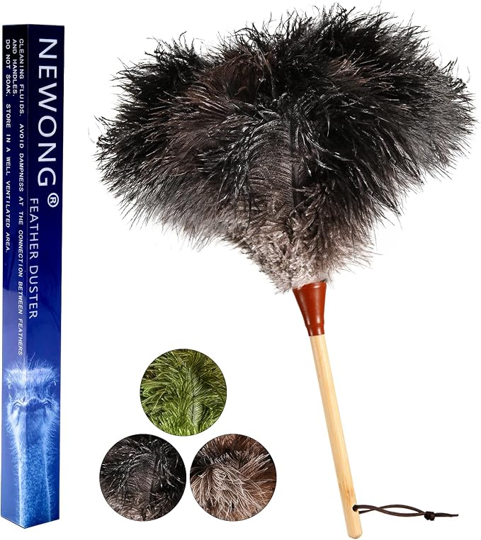 Natural Good Ostrich Feather Duster by NEWONG