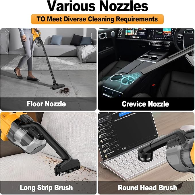 Cordless Vacuum for Dewalt 20V Battery, Portable Handheld Vacuum Cleaner - Image 6