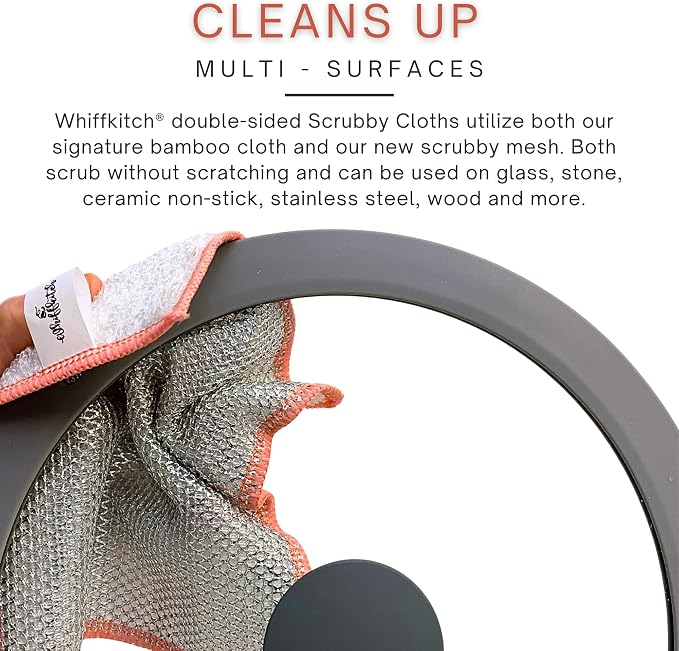 Whiffkitch® Scrubby Cloth – 6-Pack, Dishcloths, Dishrags - Image 3