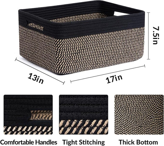 Large Storage Baskets for Shelves, Closet Organizers Bins for Clothes Blanket - Image 2
