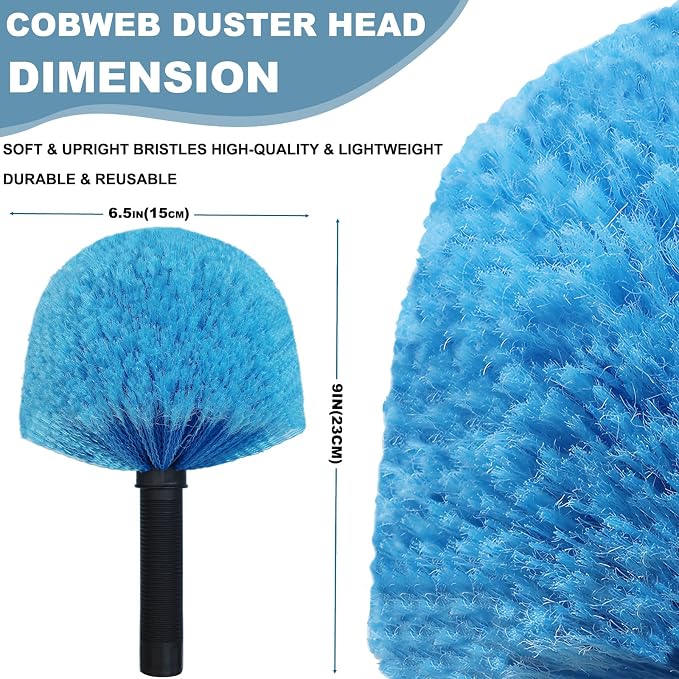 4 Pack Cobweb Duster Head Brush-Twist-On Spider Web Brush - Image 2