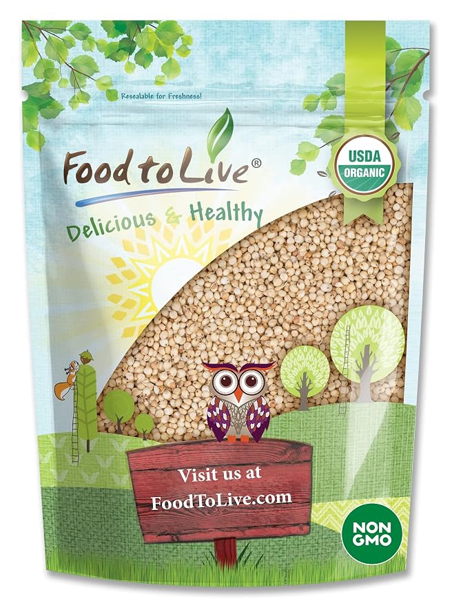 Food to Live Gluten Free Organic Whole Grain Sorghum, 1.5 Pounds by FoodtoLive