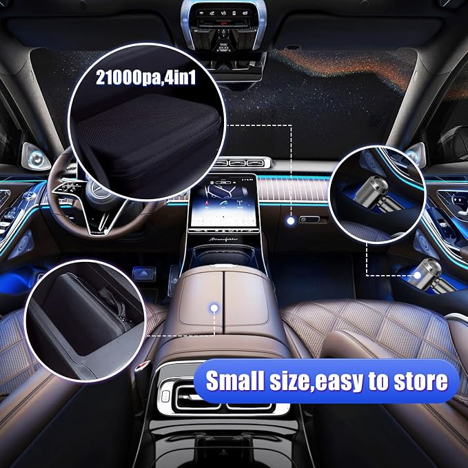 Car Vacuum Portable Cordless 21000PA High Power Mini Vacuum Cleaner 4-in-1 - Image 8