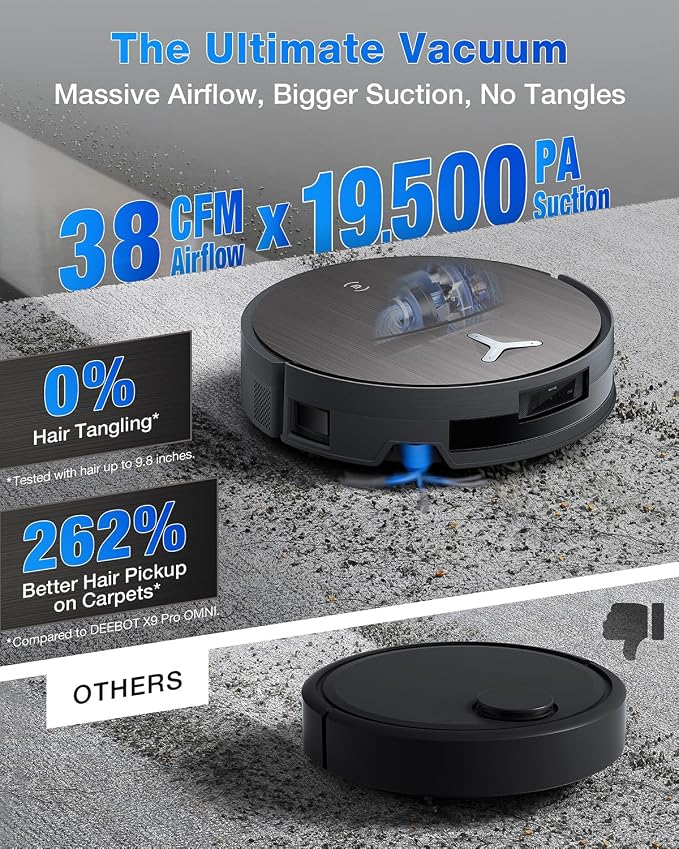 ECOVACS DEEBOT X11 OmniCyclone Robot Vacuum and Mop, PowerBoost Charging - Image 5