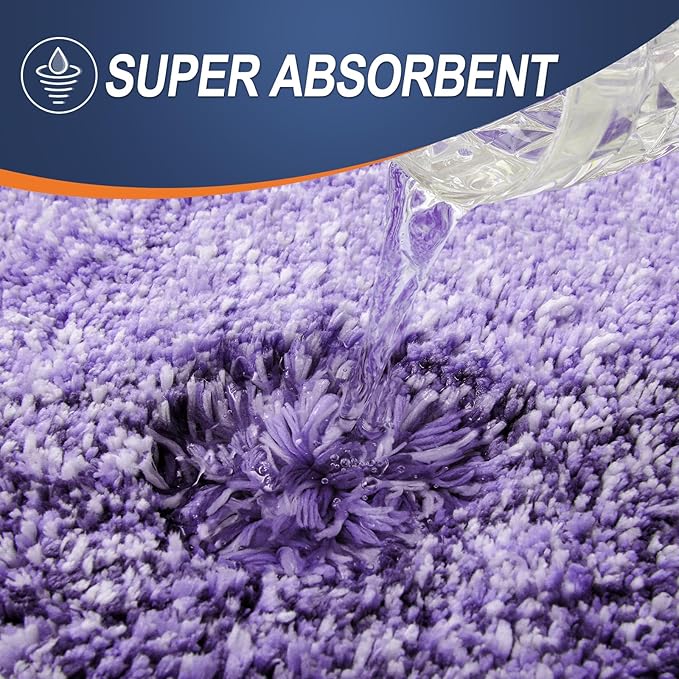 OLANLY Bathroom Runner Rugs 54x24, Extra Soft Absorbent Microfiber Bath Rugs, Rubber Backing, Quick Dry, Machine Washable Bath Mats for Bathroom Floor, Tub and Shower, Home Decor Accessories, Violet
