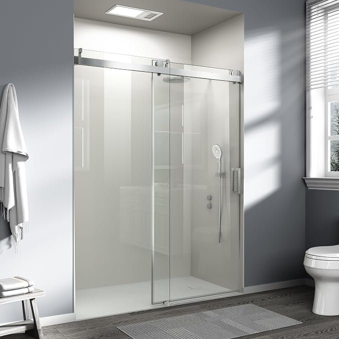 Abruzzo 76" Frameless Shower Door Single Sliding - Image 2