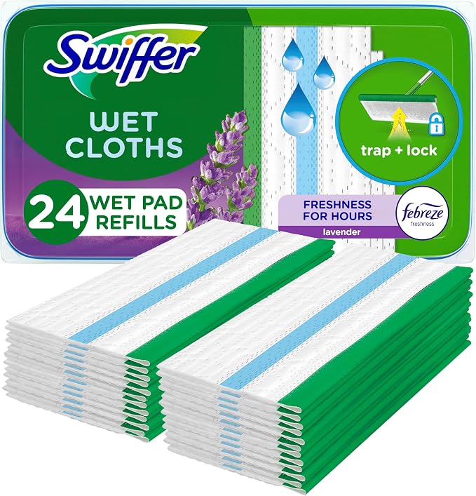 Swiffer Sweep + Mop, Wet Pads Refill, Floor Cleaner by Swiffer