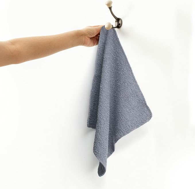 Textila Terry Wash Cloths – Pack of 10, Cool Grey, 12x12 Inches – Soft - Image 6