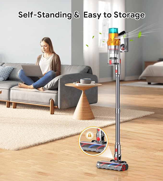 Cordless Vacuum Cleaners for Home, 8-in-1/65Min/600W/48Kpa Powerful Suction - Image 4