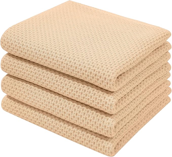 Homaxy 100% Cotton Waffle Weave Kitchen Dish Towels, Ultra Soft Absorbent Quick by Homaxy