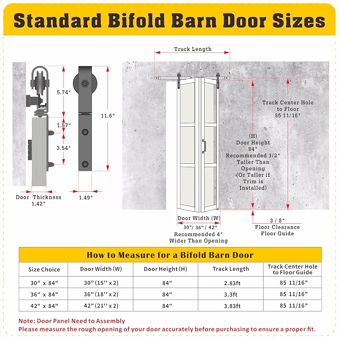 Bifold Closet Doors, 3 Lites Frosted Glass Bifold Door - Image 2