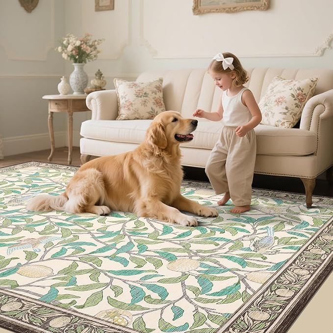 GarveeHome Boho Leaf Area Rugs 9x12 Living Room, Large Rugs - Image 3