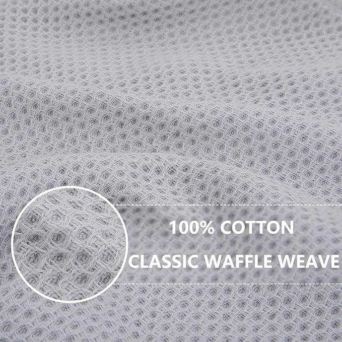 Homaxy 100% Cotton Waffle Weave Kitchen Dish Cloths, Ultra Soft Absorbent Quick - Image 2